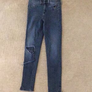 Super skinny rag and bone light black jeans
